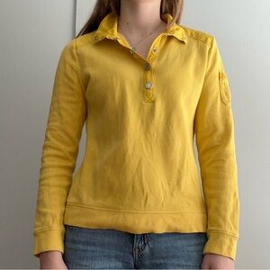 Yellow Lauren Ralph Lauren Button Up Sweater
